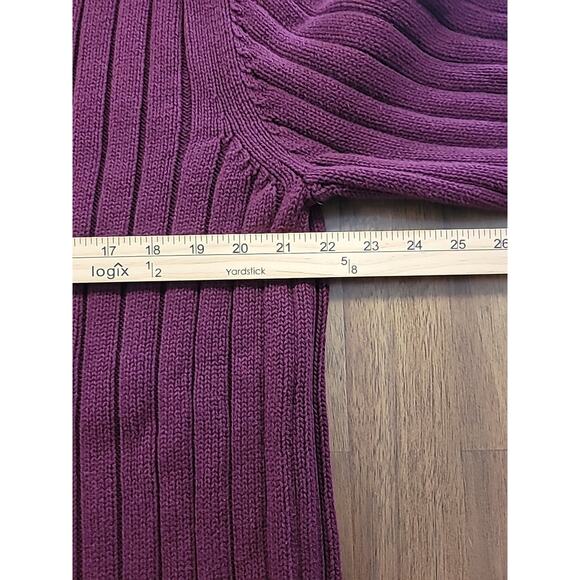 VTG Eddie Bauer Men’s Heritage Fisherman Knit Sweater XL Burgundy Crew Pullover - Picture 8 of 9